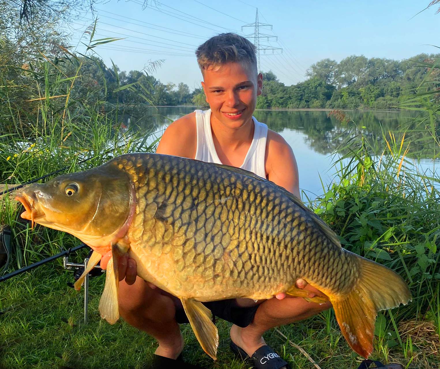 Niklas Hochreuter Karpfen 76 cm 22 Pfund Ulrichsee